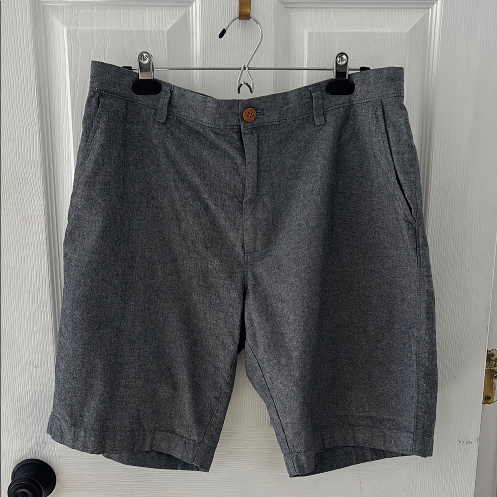 J. Crew Gray Flat Front Shorts with Textured Fabric